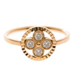 Louis Vuitton Blossom BB Diamond 18k Rose Gold Ring Size 51