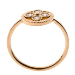 Louis Vuitton Blossom BB Diamond 18k Rose Gold Ring Size 51