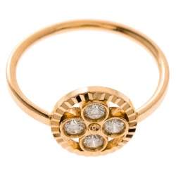Louis Vuitton Blossom BB Diamond 18k Rose Gold Ring Size 51