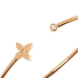 Louis Vuitton Idylle Blossom Diamond 18K Rose Gold Twist Cuff Bracelet
