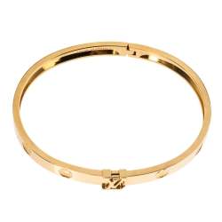 Louis Vuitton Empreinte 18K Yellow Gold Bangle Size Medium 16