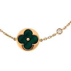 Louis Vuitton Color Blossom BB Sun Malachite Diamond 18K Rose Gold Bracelet