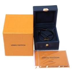 Louis Vuitton Empreinte Black Cord 18K Yellow Gold Lace Bracelet