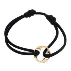 Louis Vuitton Empreinte Black Cord 18K Yellow Gold Lace Bracelet