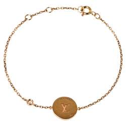Pre Owned Louis Vuitton Color Blossom BB Sun Malachite Diamond 18K Rose Gold Bracelet