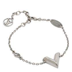 Pre Owned Louis Vuitton Silver Essential V Supple Bracelet