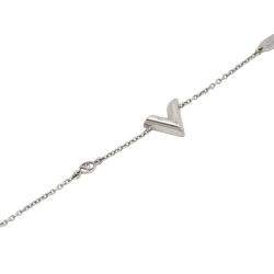 Pre Owned Louis Vuitton Silver Essential V Supple Bracelet