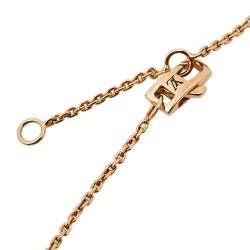 Louis Vuitton Monogram Sun Diamond 18K Rose Gold Pendant Necklace 