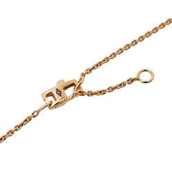 Louis Vuitton Monogram Sun Diamond 18K Rose Gold Pendant Necklace 