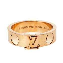 LOUIS VUITTON, Petit Bourg Empreinte Ring, 18k gold, hallmarked