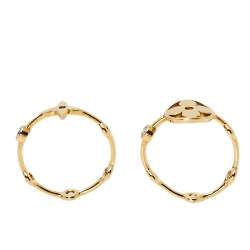 Pre Owned Louis Vuitton Monogram Idylle Blossom 18k Yellow Gold Set of Two Rings Size 53
