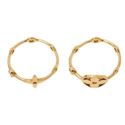 Pre Owned Louis Vuitton Monogram Idylle Blossom 18k Yellow Gold Set of Two Rings Size 53