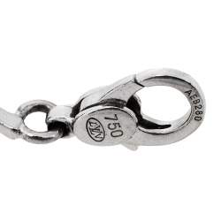 Louis Vuitton Initiales 18K White Gold LV Charm