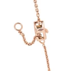 Pre Owned Louis Vuitton Idylle Blossom Diamond 18K Rose Gold Pendant Necklace