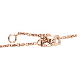 Pre Owned Louis Vuitton Idylle Blossom Diamond 18K Rose Gold Pendant Necklace