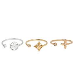 Louis Vuitton 18K Tri-Color Gold and Diamond Idylle Blossom Ring Set - 18K  Yellow Gold Cocktail Ring, Rings - LOU675689