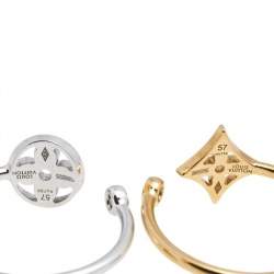 Louis Vuitton Idylle Blossom Diamond 18K Three Tone Gold Set of 3 Rings Size 57
