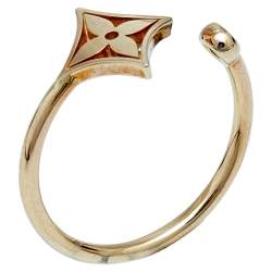 Louis Vuitton Idylle Blossom 18K Rose Gold 0.56 Ct Diamond Two Row Ring