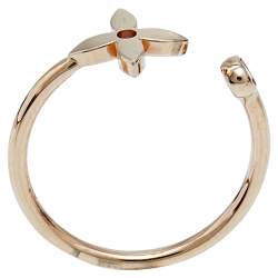 Pre Owned Louis Vuitton Idylle Blossom Diamond 18K Three Tone Gold Set of 3 Rings Size 52