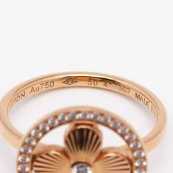 Louis Vuitton Blossom BB Diamond 18k Rose Gold Ring Size 50
