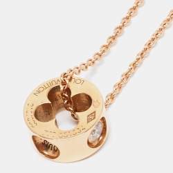 Louis Vuitton Empreinte Diamond 18k Rose Gold Pendant Necklace