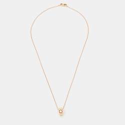 Louis Vuitton Empreinte Diamond 18k Rose Gold Pendant Necklace