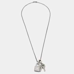 Louis Vuitton 18K Diamond Lock It Padlock Pendant Necklace - 14K White Gold Pendant  Necklace, Necklaces - LOU477912