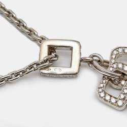 Louis Vuitton Lock It Key Padlock Diamonds 18k White Gold Pendant Necklace