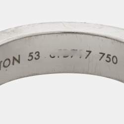 Louis Vuitton Empreinte Diamonds 18k White Gold Small Ring Size 53