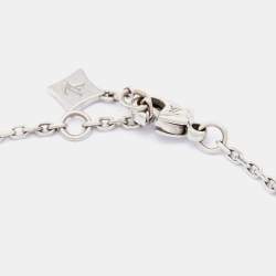 Pre Owned Louis Vuitton Star Blossom Diamonds 18k White Gold Station Bracelet