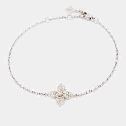 Louis Vuitton LOUIS VUITTON Brasserie Sun Blossom Bracelet 18K K18 White  Gold Diamond Women's