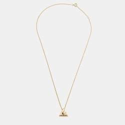  Louis Vuitton Volt One Diamond 18k Yellow Gold Small Model Necklace