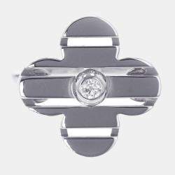 Louis Vuitton Monogram Play Fleurs Ring Silver Metal. Size L