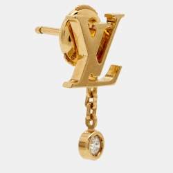 Louis Vuitton Idylle Blossom Diamond 18K Yellow Gold Single Ear Stud