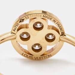 Louis Vuitton BB Blossom Diamonds 18k Rose Gold Ring Size 52