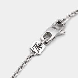Louis Vuitton Lock It Key Padlock Diamonds 18k White Gold Pendant Necklace