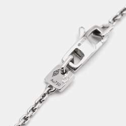Louis Vuitton Lock It Key Padlock Diamonds 18k White Gold Pendant Necklace