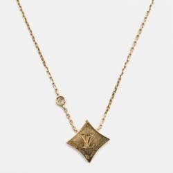Louis Vuitton BB Blossom Star Onyx Diamond 18k Yellow Gold Necklace