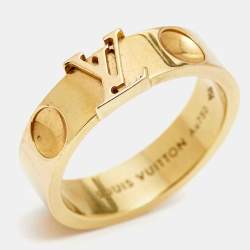 Louis Vuitton Empreinte 18k Yellow Gold Ring Size 52