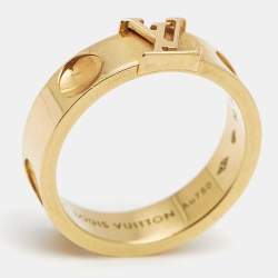 Louis Vuitton Empreinte 18k Yellow Gold Ring Size 52