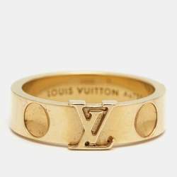 Louis Vuitton Empreinte 18k Yellow Gold Ring Size 52