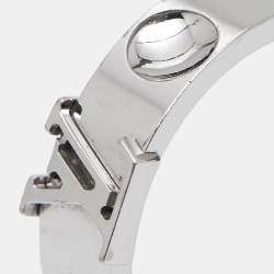 Louis Vuitton Empreinte 18k White Gold Ring Size 52