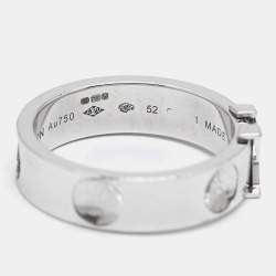 Louis Vuitton Empreinte 18k White Gold Ring Size 52