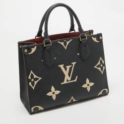 Louis Vuitton Black/Beige Empreinte Leather Onthego PM Bag