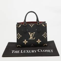 Louis Vuitton Black/Beige Empreinte Leather Onthego PM Bag