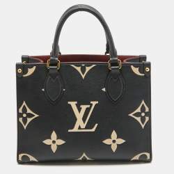 Louis Vuitton Black/Beige Empreinte Leather Onthego PM Bag