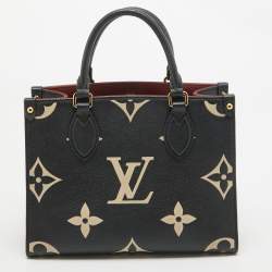 Louis Vuitton Black/Beige Empreinte Leather Onthego PM Bag