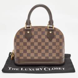 Pre Owned Louis Vuitton Damier Ebene Canvas Alma BB Bag