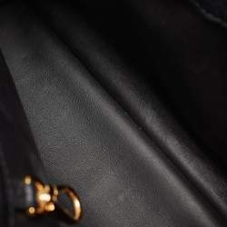 Pre Owned Louis Vuitton Black Leather Studded Sol Capucines PM Bag