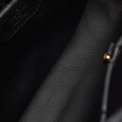 Pre Owned Louis Vuitton Black Leather Studded Sol Capucines PM Bag